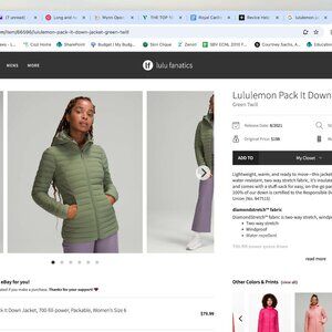 Lululemon Pack It Down Jacket